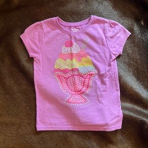 Purple shirt with colorful ice cream sundae on front. 5t